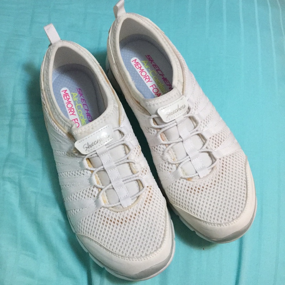 Sketchers Air-Cooled memory foam slip on sneakers